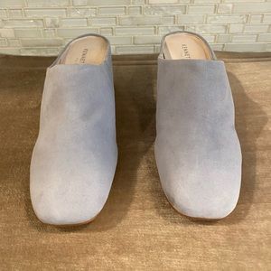 Womens Light Blue Suede Slip On Shoes Like New Size 8M